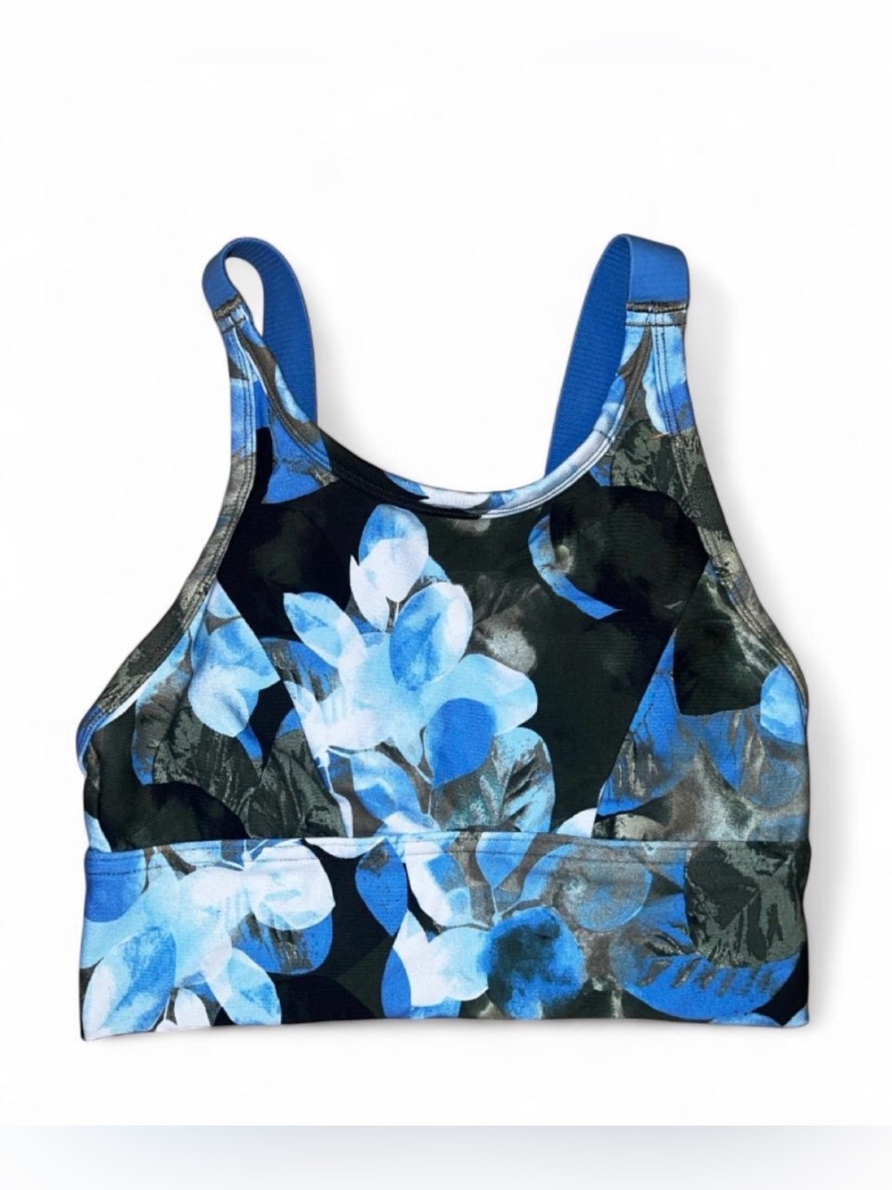 Aerie x Aly Raisman Blue Floral Sports Bra